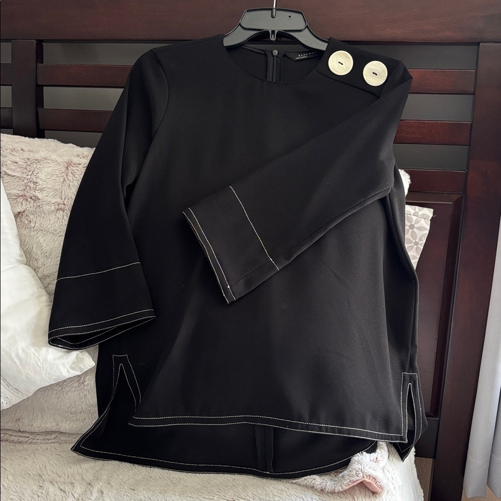 Brand New without tags Zara black hi low top!